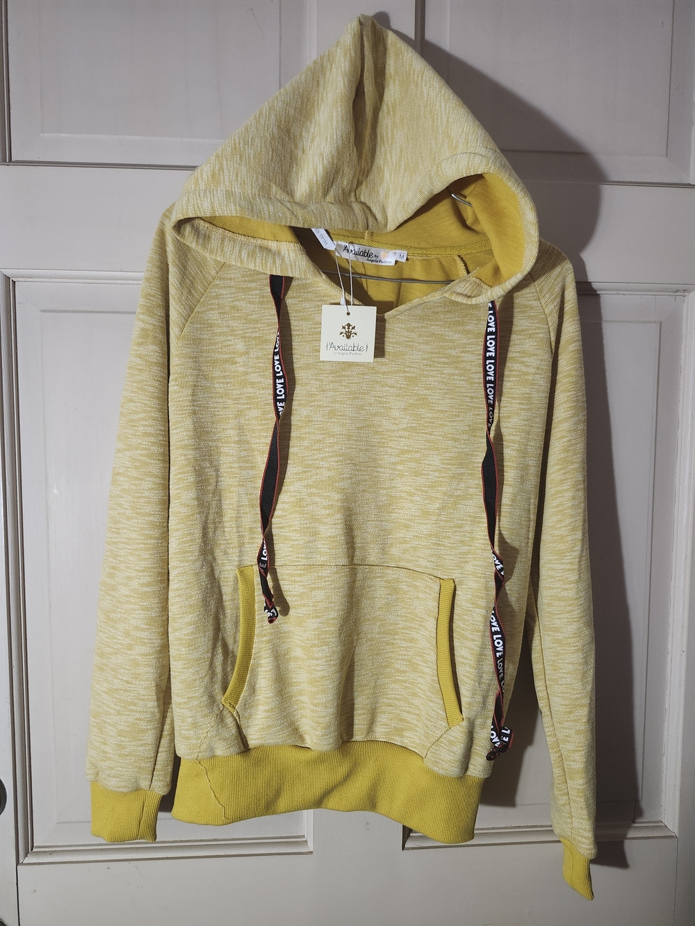 Maribelle Soft Yellow Hooded Pullover Sweatshirt